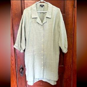 Ilana Kohn Midi Linen Shirt Dress